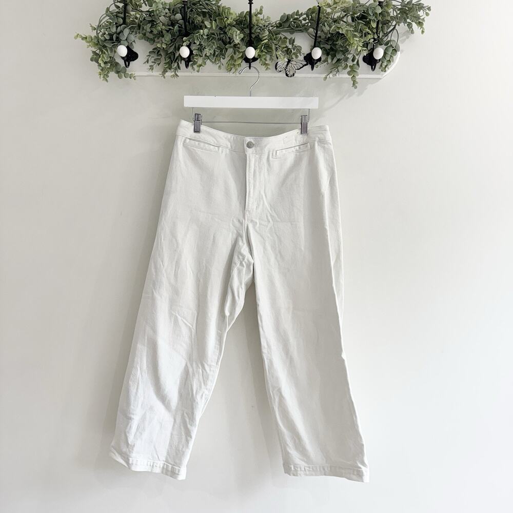 Madewell Curvy Emmett Wide Leg White Jeans Size 31 #kw